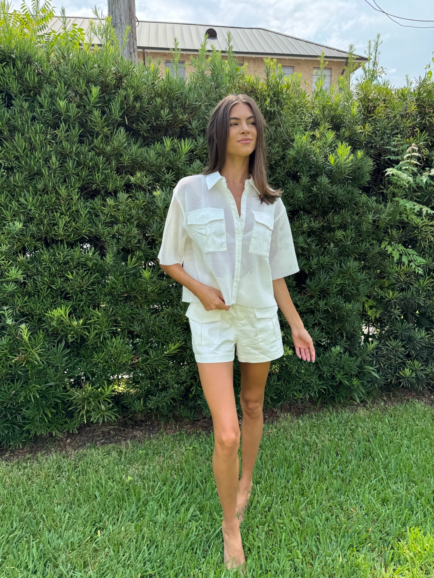 Mesh Net Top With Pockets