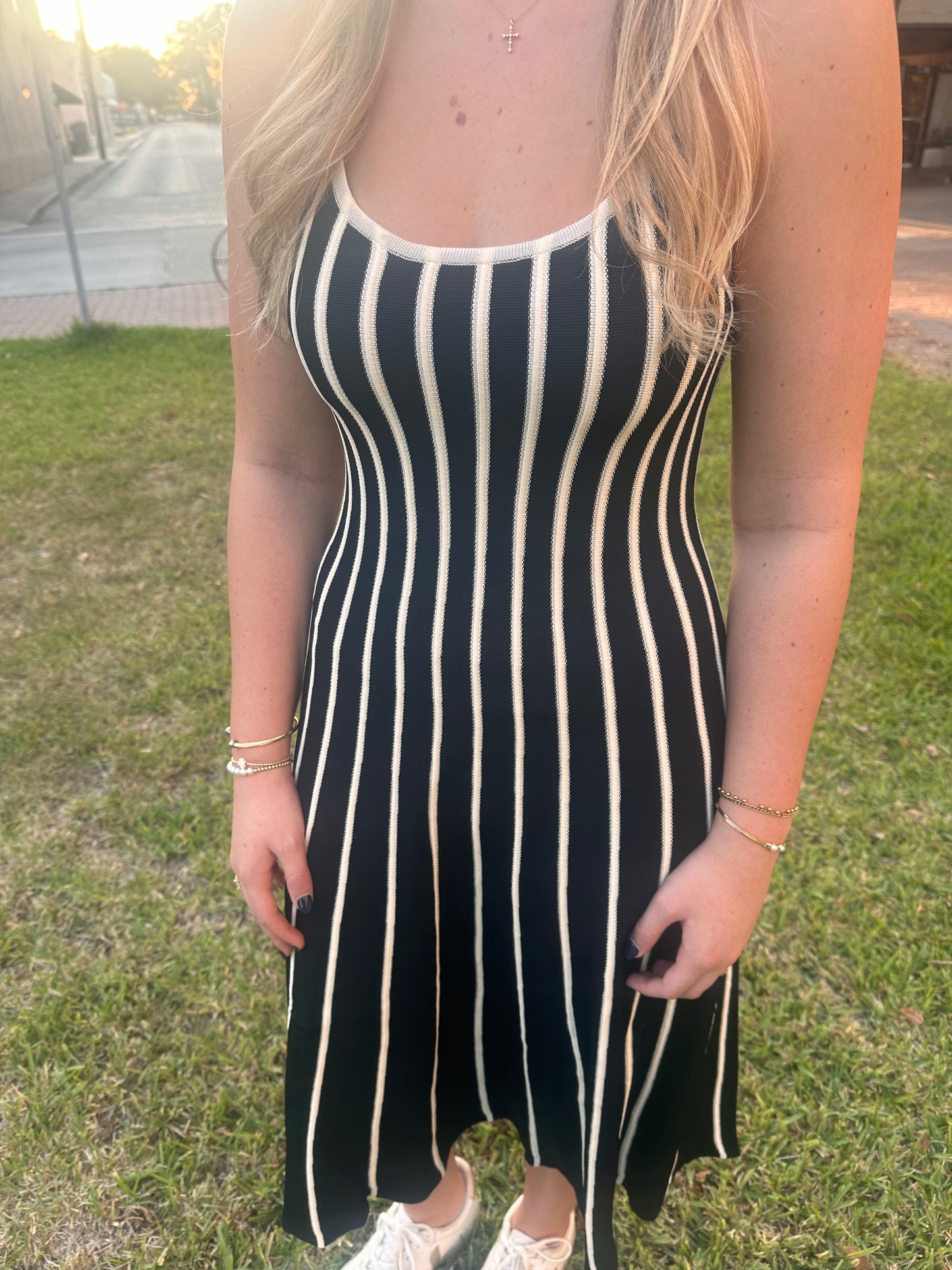 Striped Midi Dress