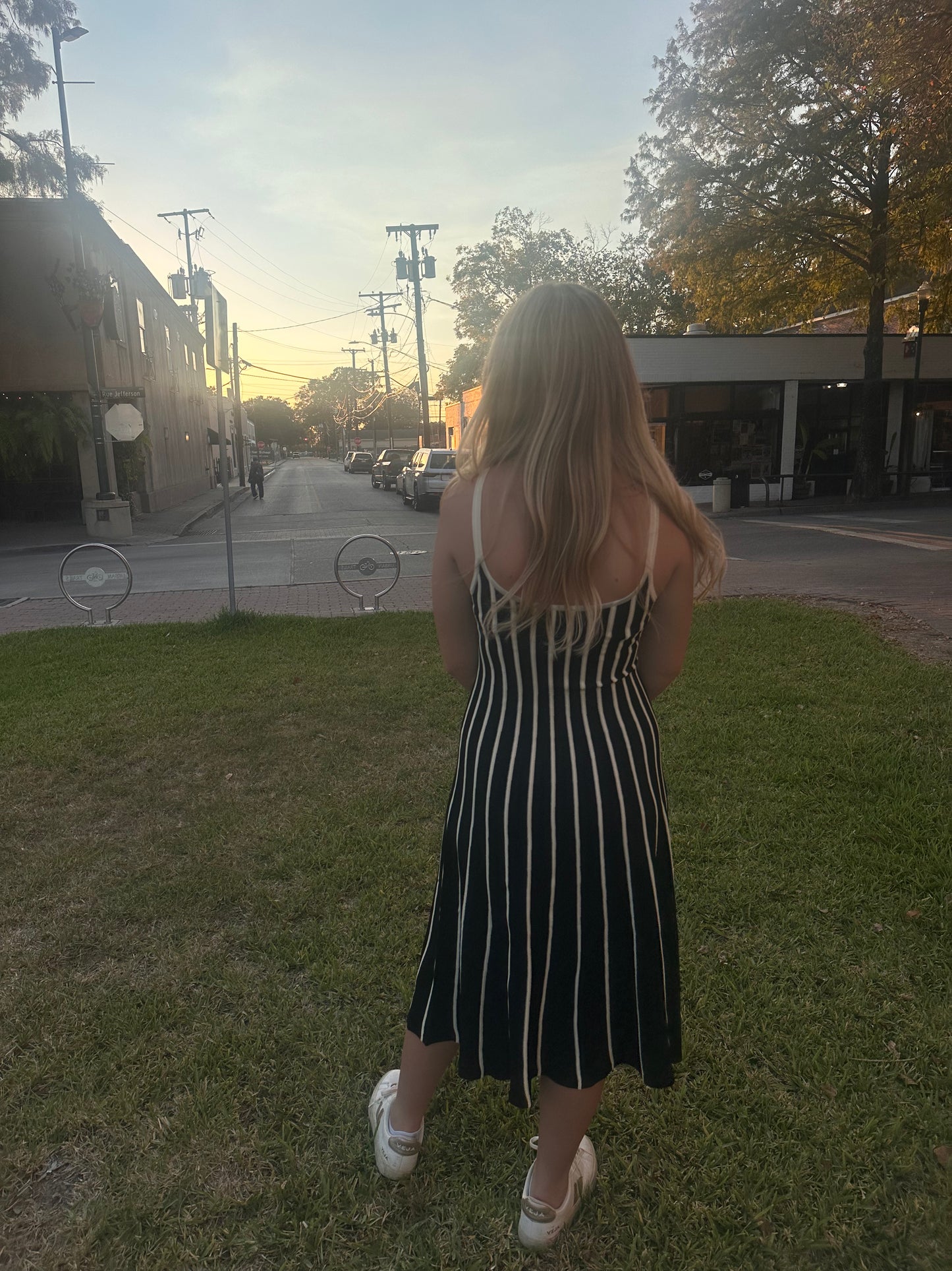 Striped Midi Dress